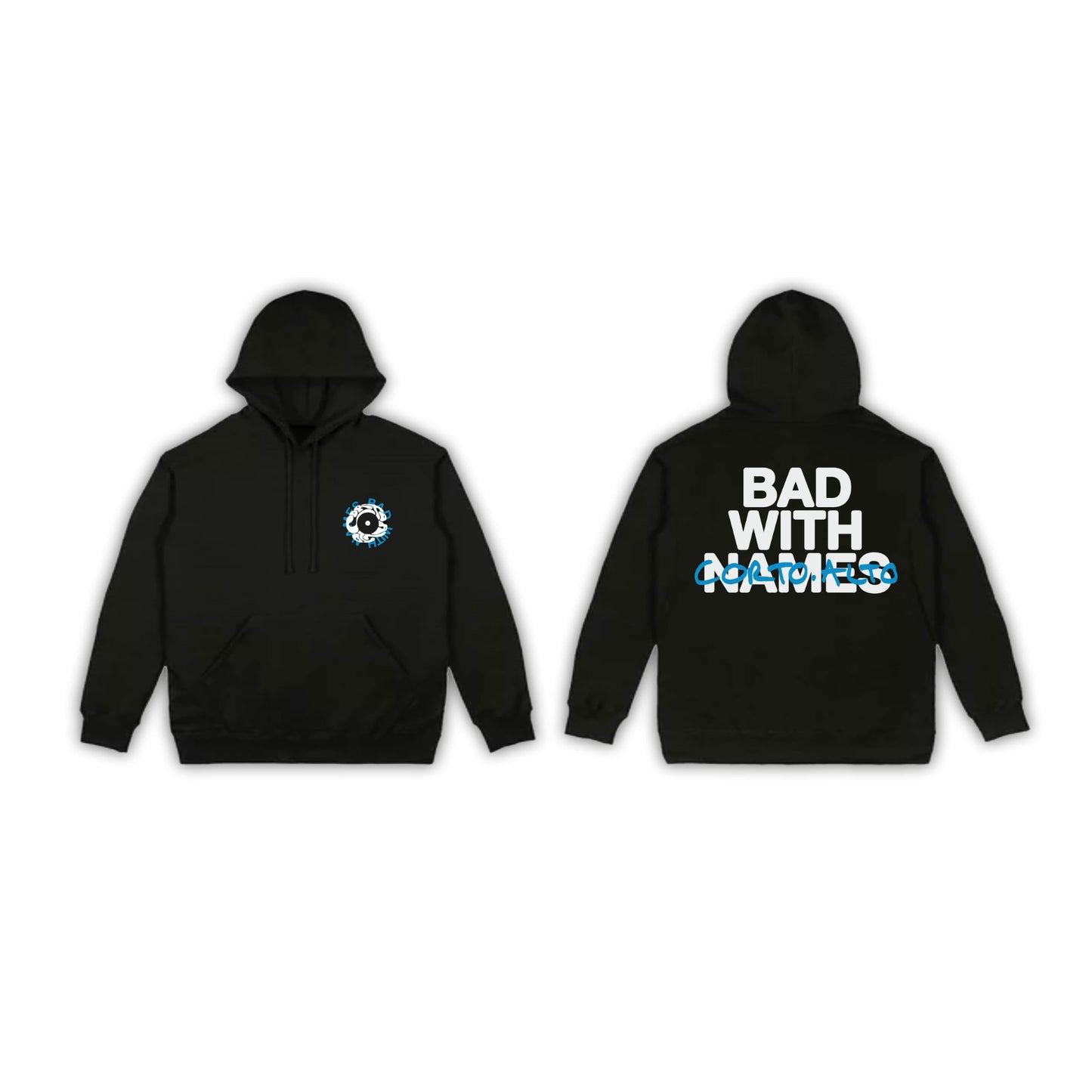 'Bad With Names' Hoodie - Black