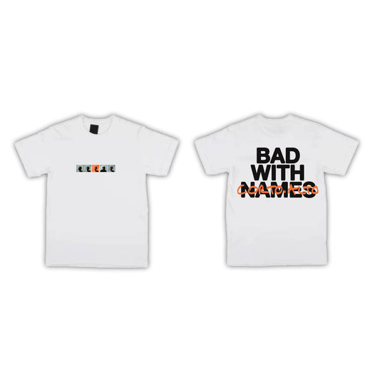 'Bad With Names' Tee - White